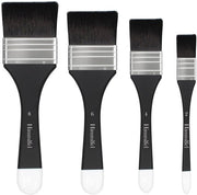 Set di pennelli piatti 4 pezzi - pennelli piatti - acrilico/aquarello/olio/gouache - artisti/ principianti - setole di alta qualità - maniglie comode - pennelli da pittura