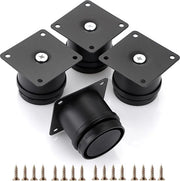 Piedini in acciaio inossidabile per mobili - sostegni metallici per cassetti - set da 4 - nero