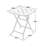 TAVOLO BISTRO PIEGHEVOLE SET DA 3 PEZZI 60x60x73 cm NERO