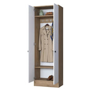 Tursi, Mobile da Ingresso 2 Ripiani, 60x38x183h cm Bianco