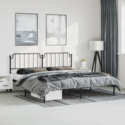 Giroletto con Testiera in Metallo Nero 183x213 cm