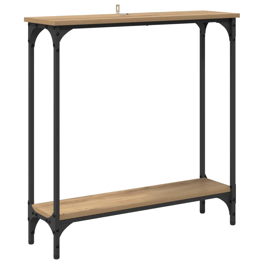 Tavolo consolle Rovere artigianale 75 x 22,5 x 75 cm