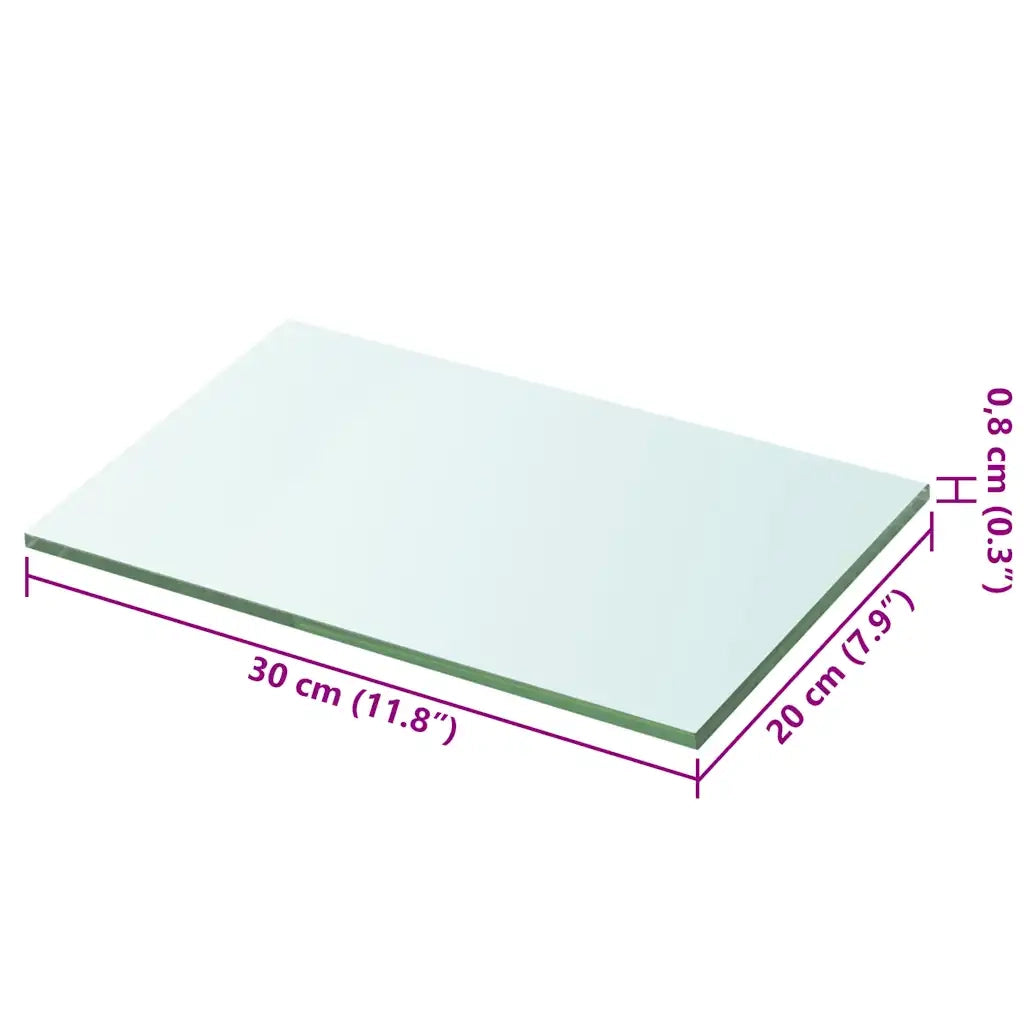 Mensola | Lastra in Vetro Trasparente 30x20 cm