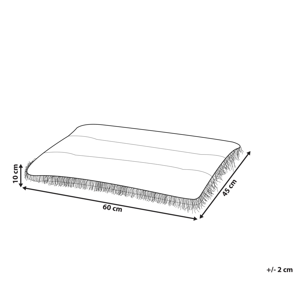 Cuccia animali letto per cani lettino gatti velluto blu con nappe 60 x 45 cm