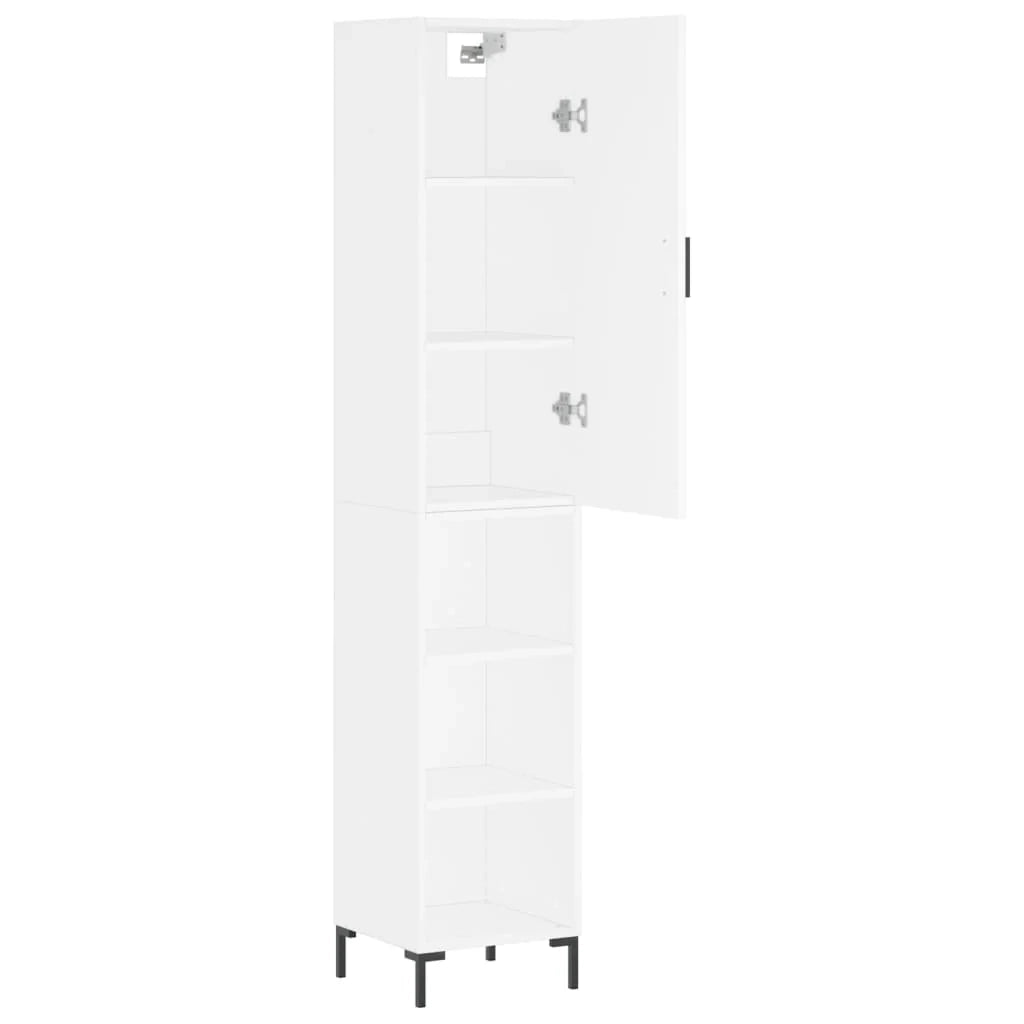 Buffet credenza cassettiera armadio mobile contenitore organizer cucina soggiorno salotto alto 34,5 x 34 x 180 cm legno ingegnerizzato bianco 02_0032367