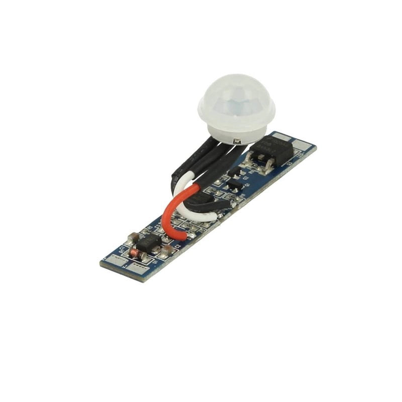 Sensore Di Movimento PIR 12V 24V 8A Ritardo 40 Secondi Con Accensione Spegnimento Luminosita Graduale Per Profilato Alluminio
