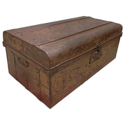 Valigia artigianale in metallo, 67x37x25h cm
