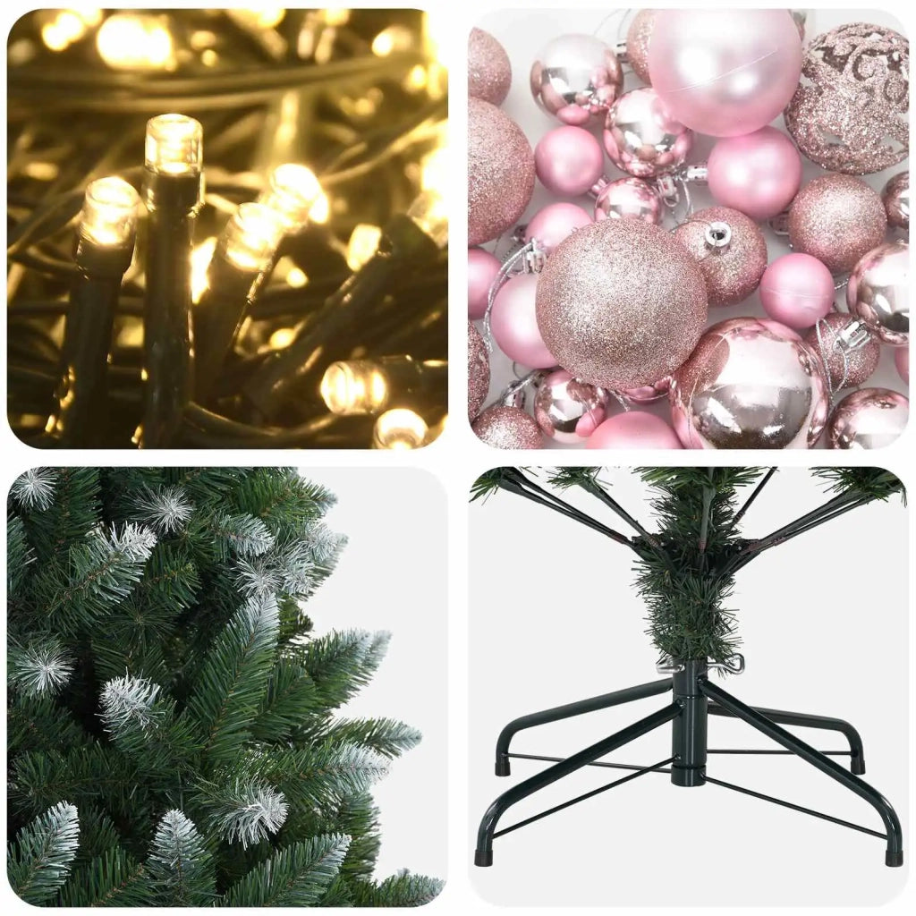 Albero di Natale Artificiale con Palline 240 cm 300 LED 3461339