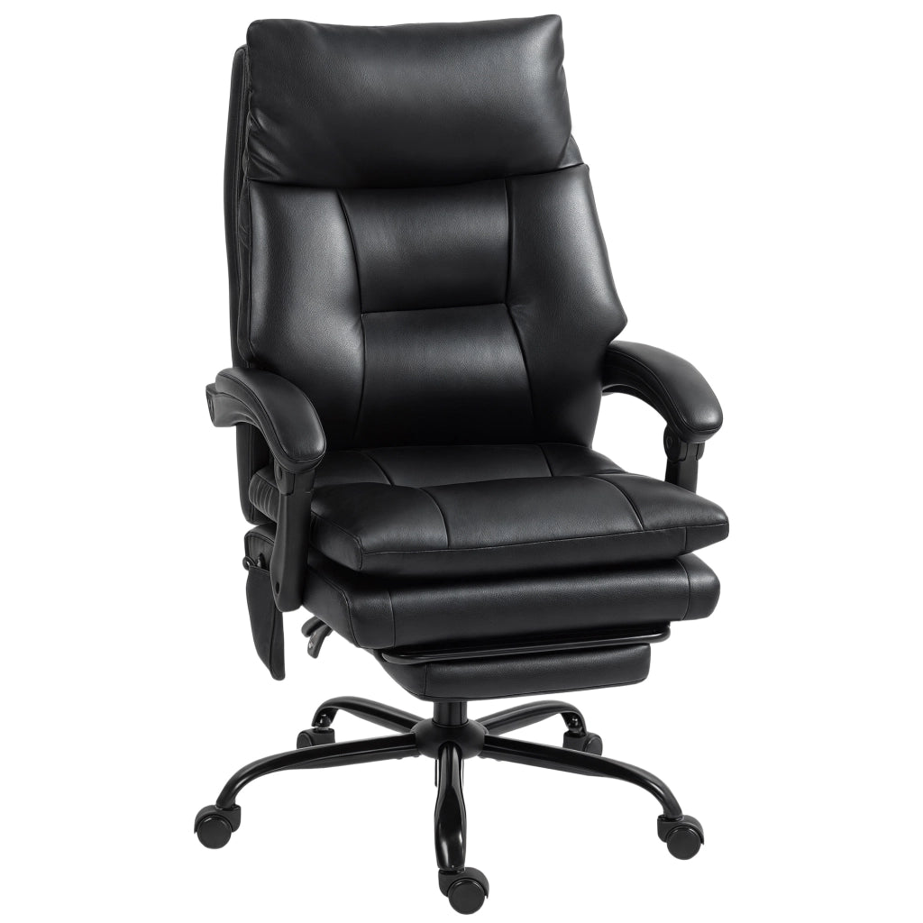 Sedia da ufficio ergonomica ¨C zephmum ¨C nero, imbottita, reclinabile, con supporto lombare