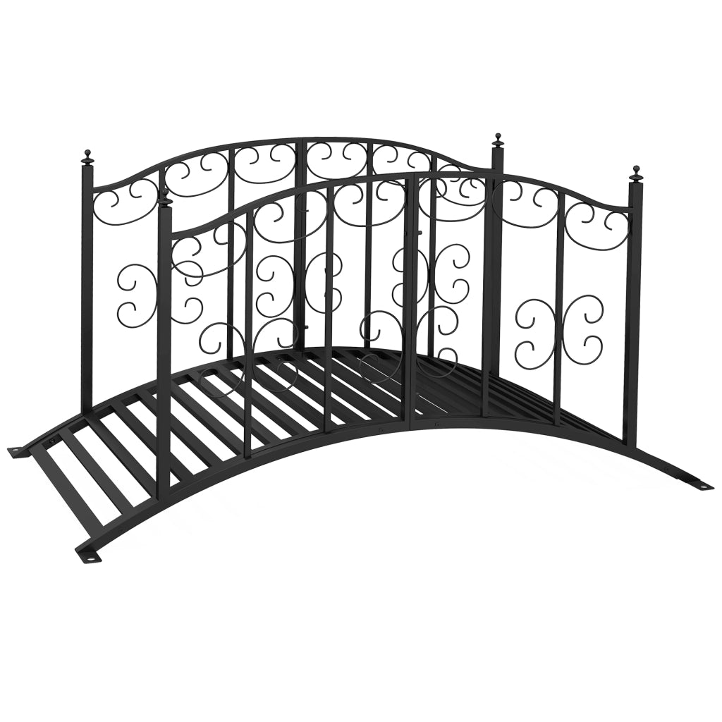 Ponte Giardino in Metallo Stile Vintage ¨C zephmum ¨C Nero 119x67x70 cm
