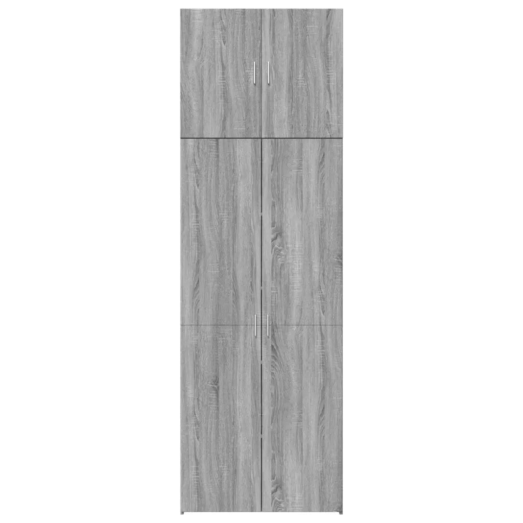 Credenza Grigio Sonoma 80x42,5x249 cm in Legno Multistrato