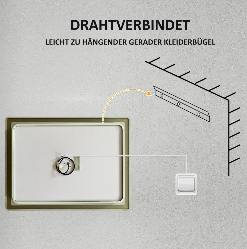 Specchio LED da bagno con ingrandimento 3x e touch
