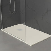 Piatto doccia 90x100 in marmoresina effetto pietra beige riducibile Ten