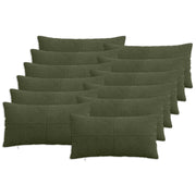 Federa 12 pcs ALMELO Verde 40 x 80 cm corduroy 914637