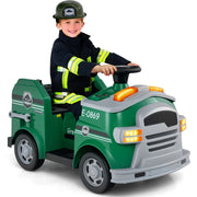 Camion dei pompieri elettrico 86 x 48 x 52 cm con musica ed effetti sonori stile moderno verde PP 20_0014693
