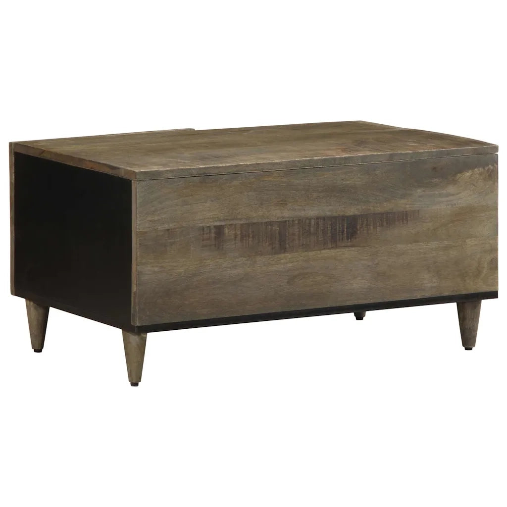 Tavolino da Salotto Grigio Chiaro 80x50x40 cm Legno di Mango 4017796