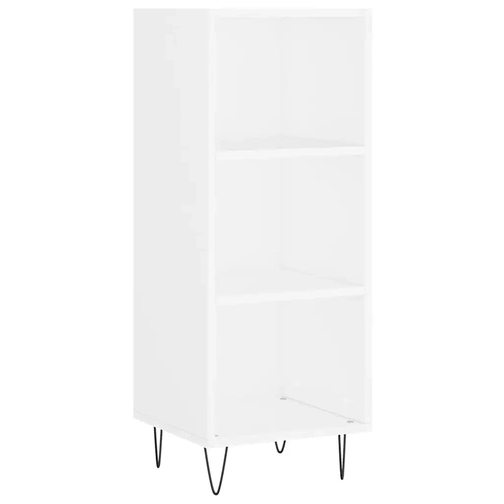 Credenza-Buffet-Armadio da cucina Bianca 34,5x34x180 cm in Legno Multistrato 689616