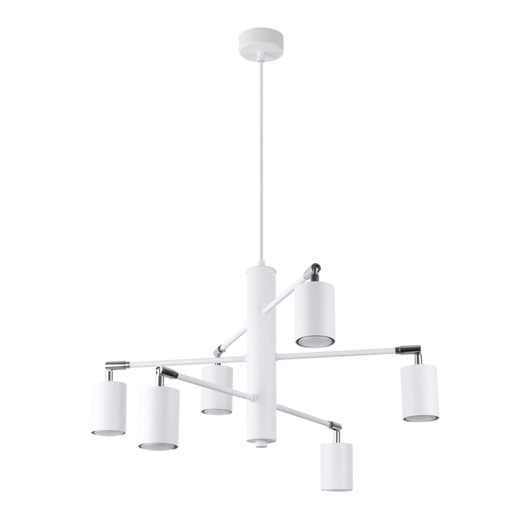 Lampada a sospensione bianca moderna Fjello 6xGU10