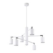 Lampada a sospensione bianca moderna Fjello 6xGU10