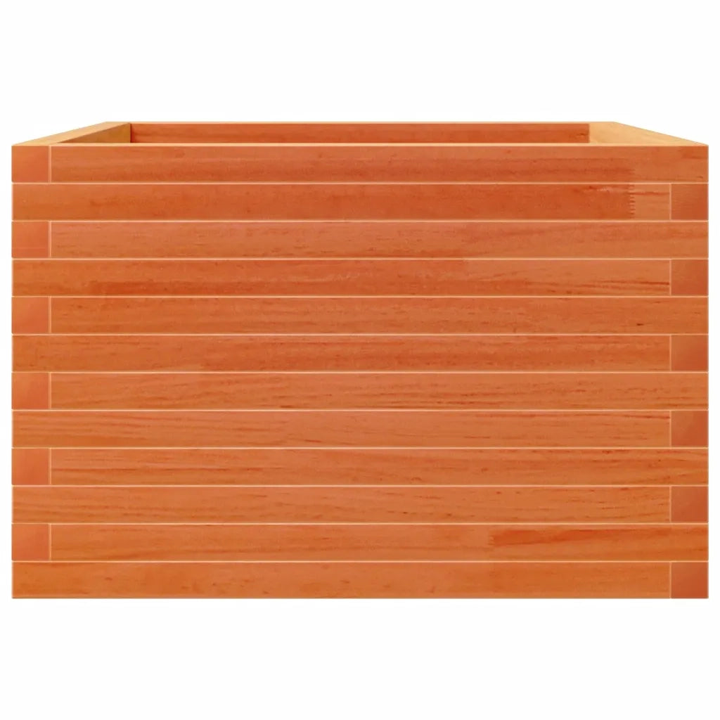 Fioriera Giardino-Vaso da Esterno-Contenitore per Piante Marrone Cera 70x70x45,5cm Legno Massello Pino