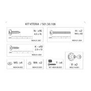 R KIT VITERIA /S01.50.108 X ARMADIO SPOGLIATOIO RESINA A 2 POSTI IN KIT C/SERRAT- 1,0 confezione