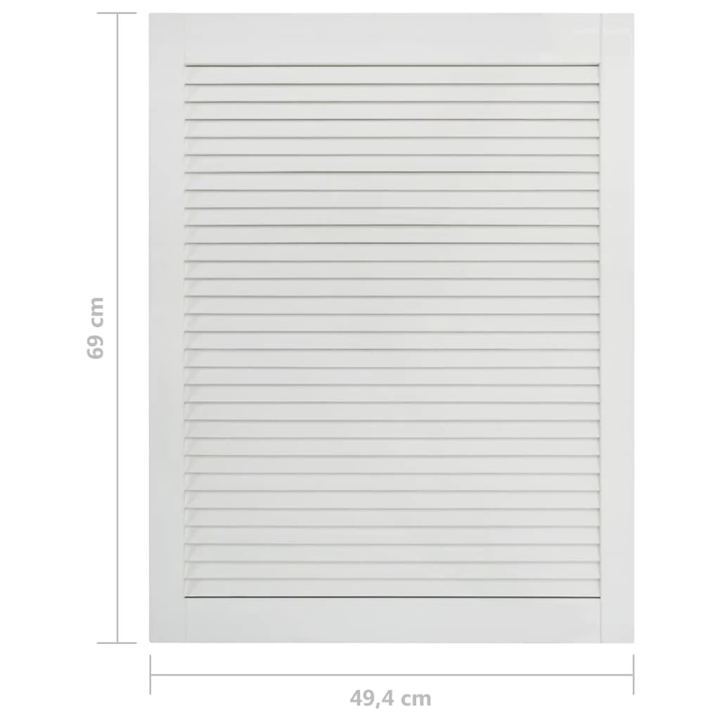 Porta a persiana in legno massello di pino bianco 69 x 49,4 cm 02_0003885