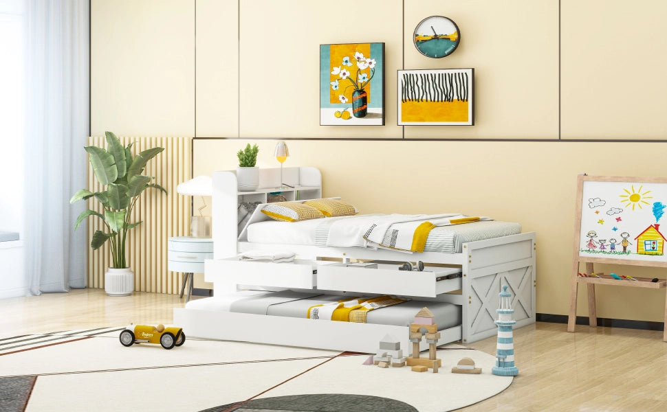 letto in legno massello bianco 90 x 190 cm