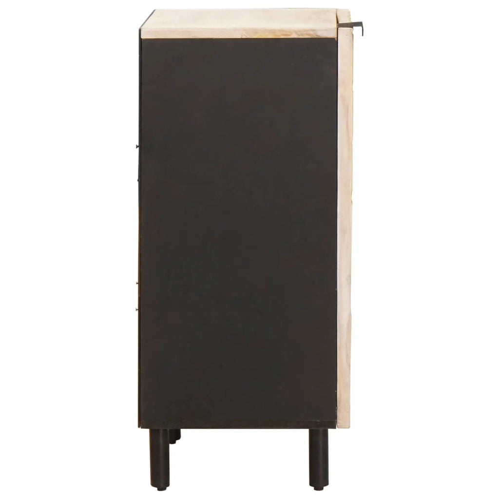 Credenza | Madia | Buffet da pranzo | Armadio da pranzo con porta Finitura Bianco Lavato 40 x 33 x 75 cm