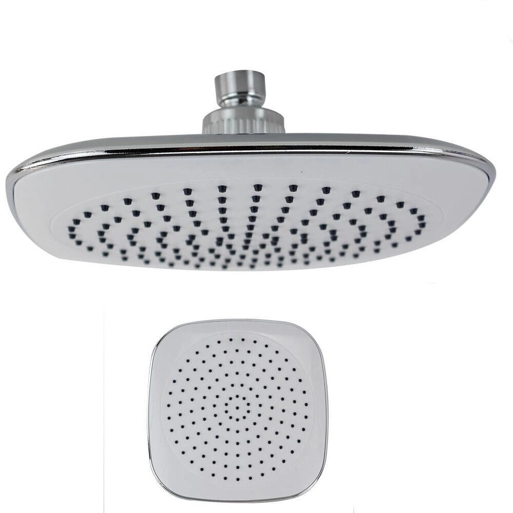 Trade Shop - Soffione Doccia Bagno Quadrato 20x20cm Abs Effetto Pioggia 52213 Filtro Anticalcare -