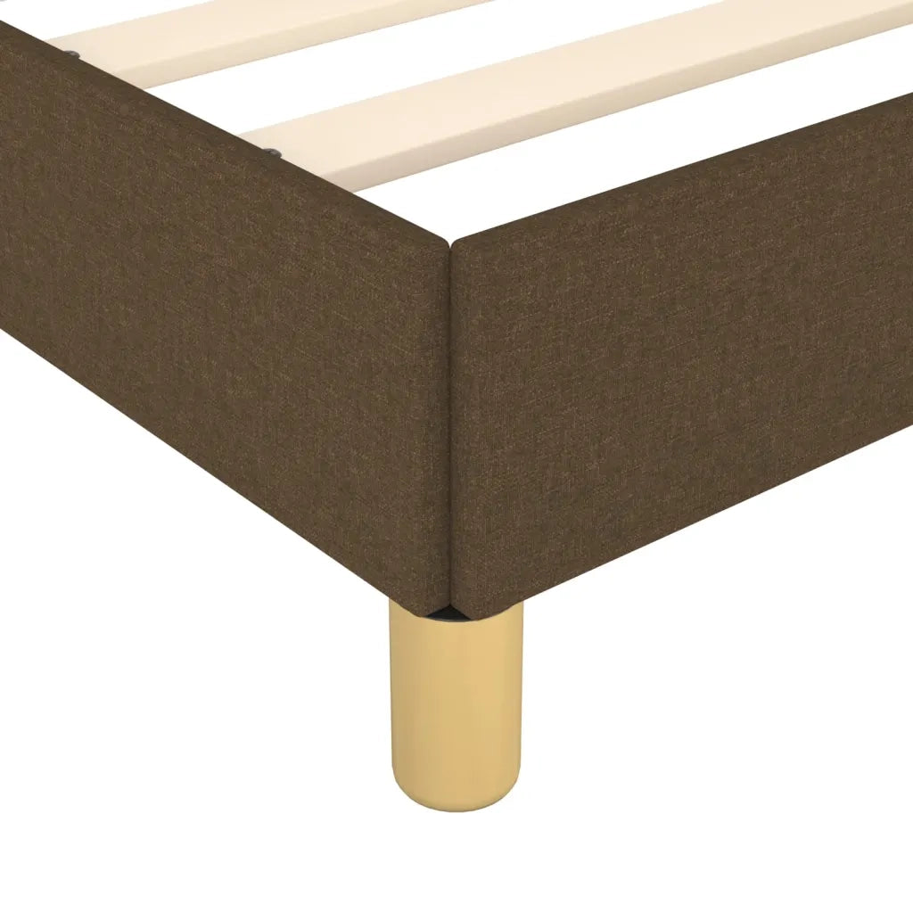 Giroletto senza Materasso-Struttura Letto Marrone Scuro 90x200 cm Tessuto 765541