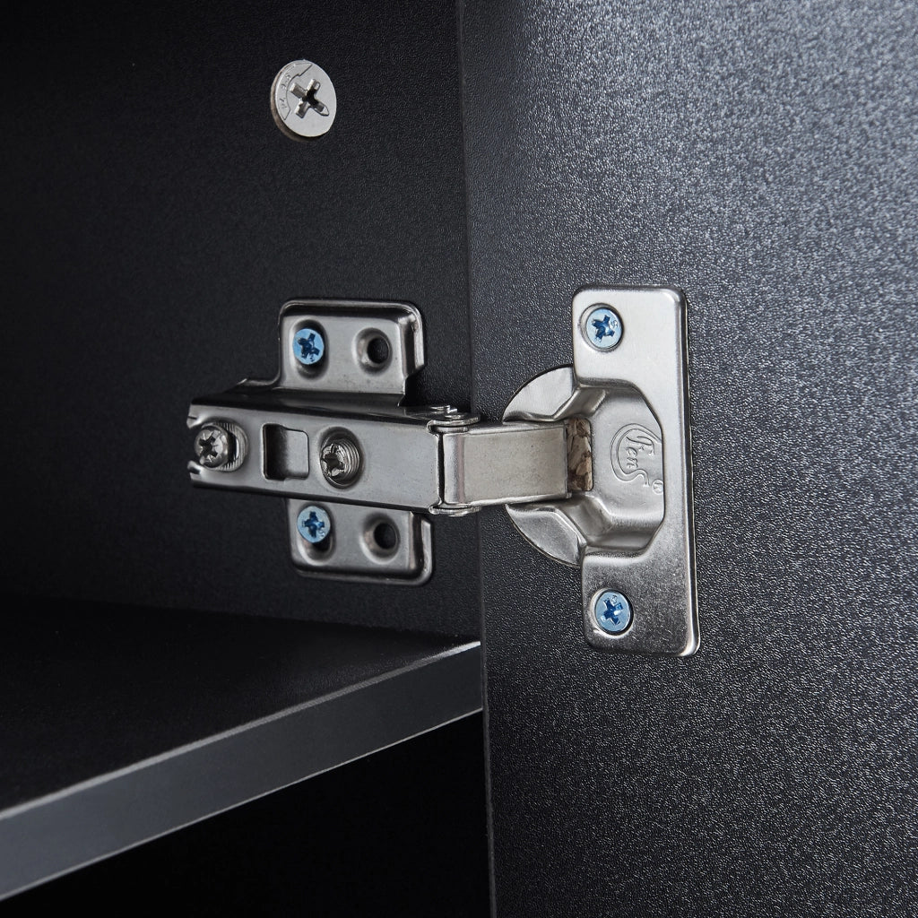 Armadio Portascarpe Notribontaa con 7 Scomparti Scarpiera 108 x 55 x 35 cm - Nero [en.casa]