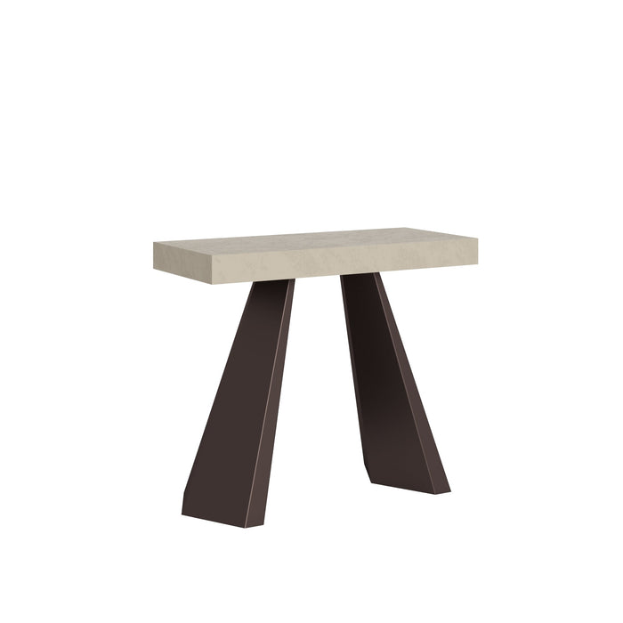 Consolle Allungabile 90-300x40x77 cm Diamante Cashmere Telaio Orso