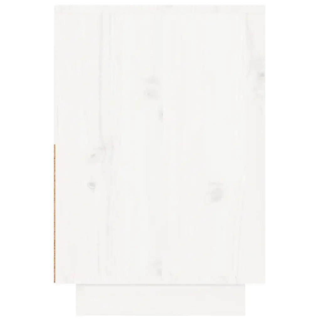 Comodini Bianchi 2 pz-Set di 2 Tavolino da notte 60x34x51 cm in Legno Massello di Pino
