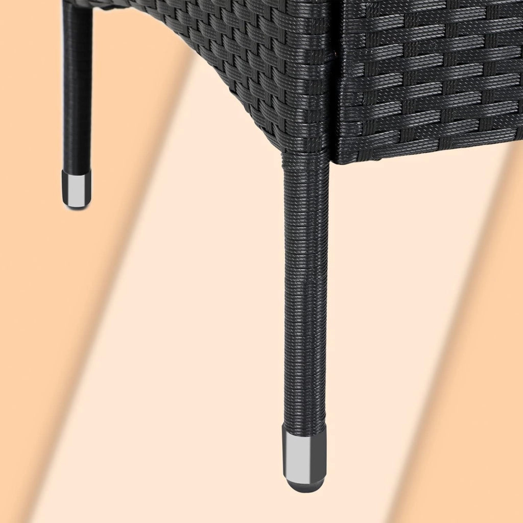 Panchina da Giardino Polyrattan Resistente 143x55x88cm Panca da Balcone 2 Posti Esterno Mobili Outdoor