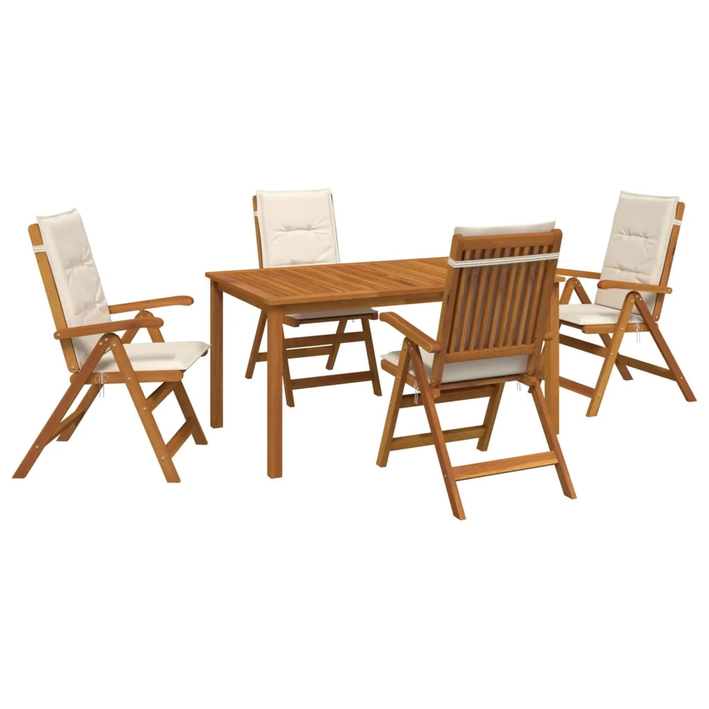 Set da pranzo da giardino 5 pezzi Naturale 3434566