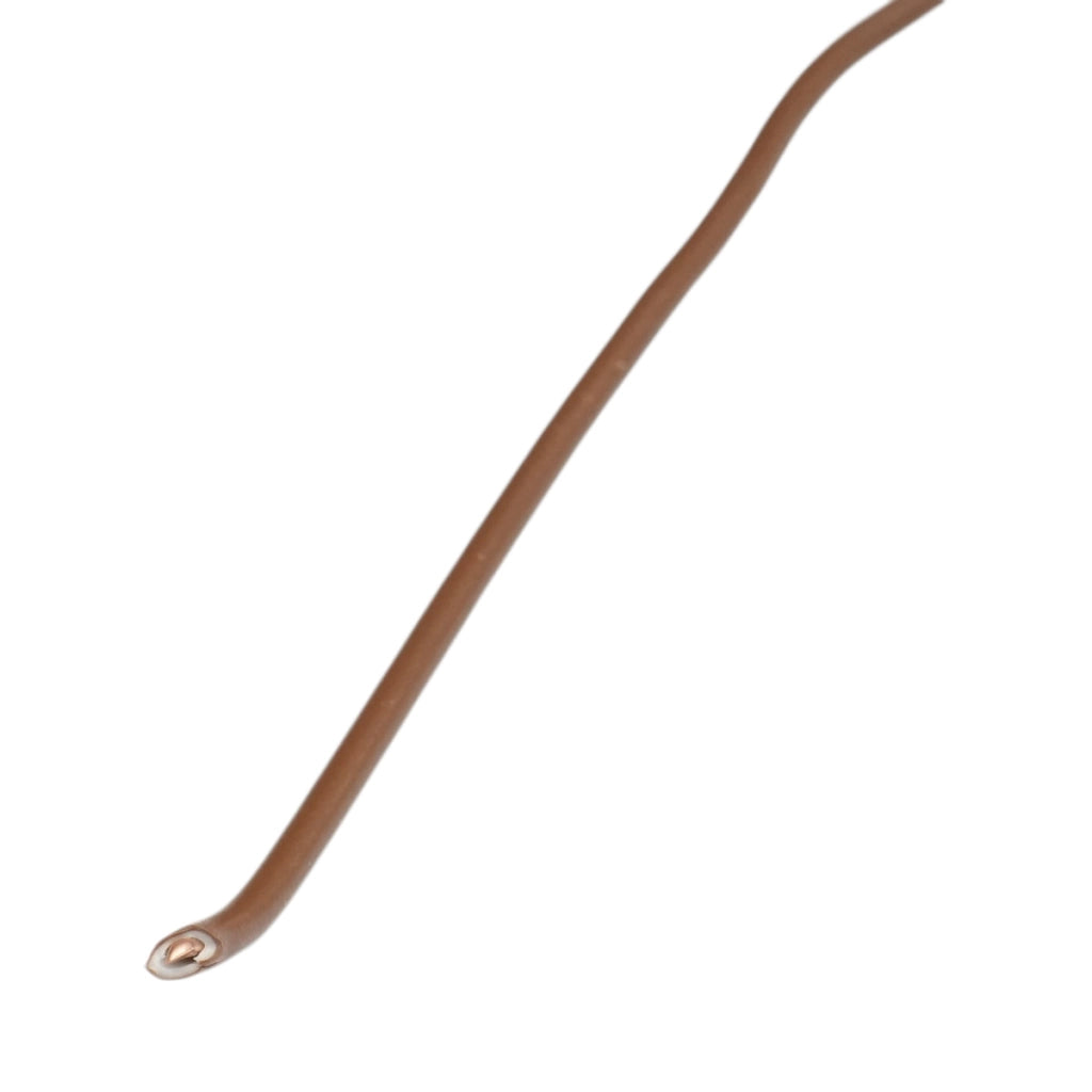 Cavo elettrico in rame 1,5mm marrone FY H07V-U, isolamento in PVC 450/750V 100m/rotolo