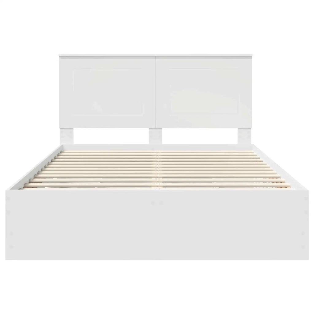 Struttura del letto Bianco 140 x 190 cm Legno Ingegnerizzato