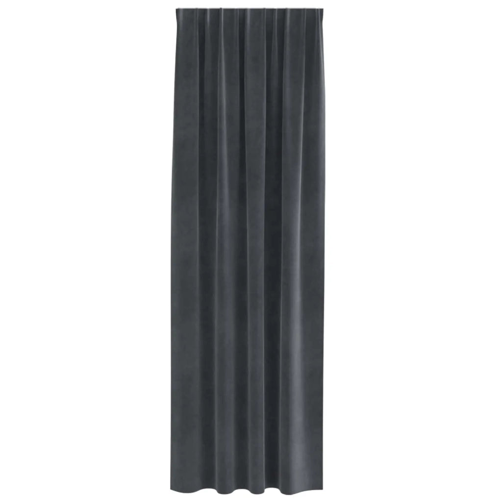 Tende oscuranti 2 pcs Grigio chiaro 140 x 225 cm Velluto 4107260