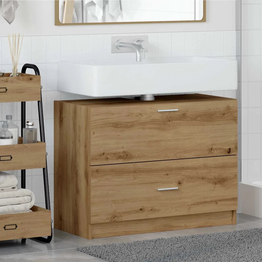 Mobile da Bagno con cassetto Rovere artigianale 78 x 37 x 59 cm 868831