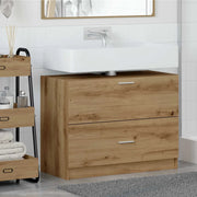 Mobile da Bagno con cassetto Rovere artigianale 78 x 37 x 59 cm 868831