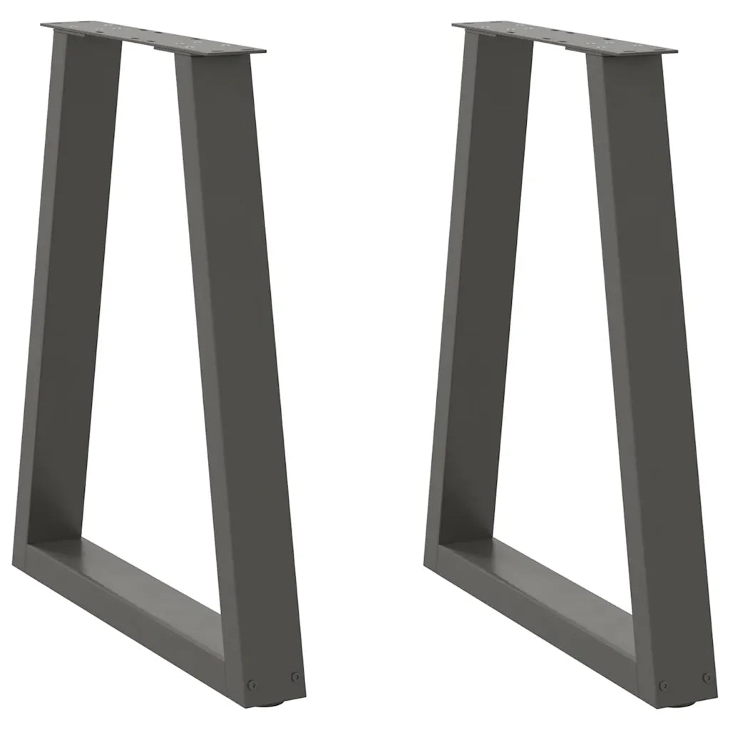 Gambe per tavolo da pranzo a forma di V 2 pz Antracite 50x(72-73,3) cm Acciaio