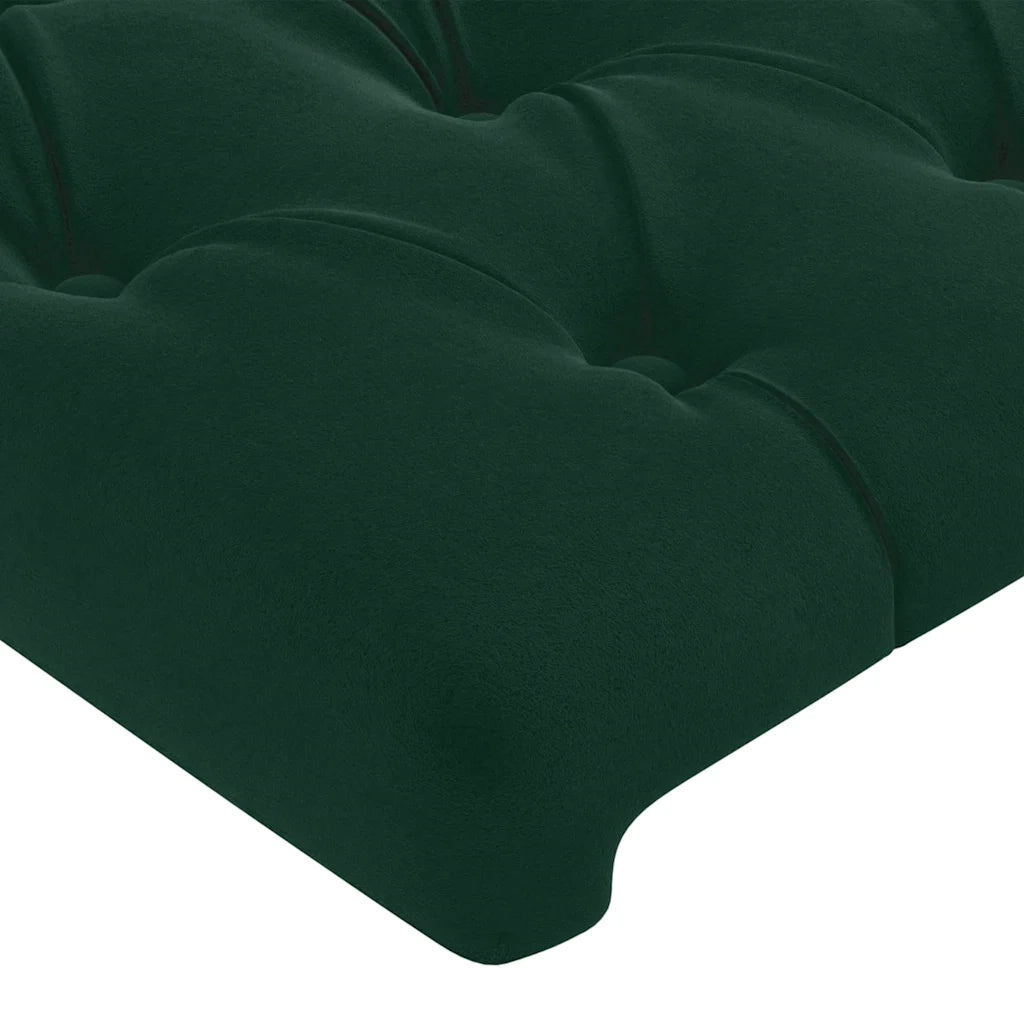 Giroletto senza Materasso Verde Scuro 200x200 cm in Velluto 3125961