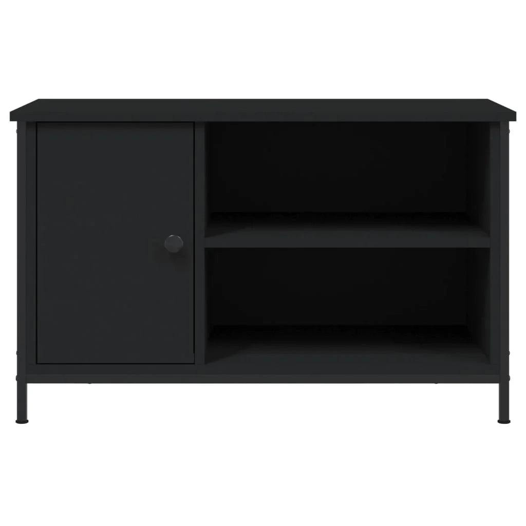Mobile TV multimediale mensola TV credenza TV sala da pranzo soggiorno camera da letto 80 x 40 x 50 cm legno ingegnerizzato nero 02_0026319