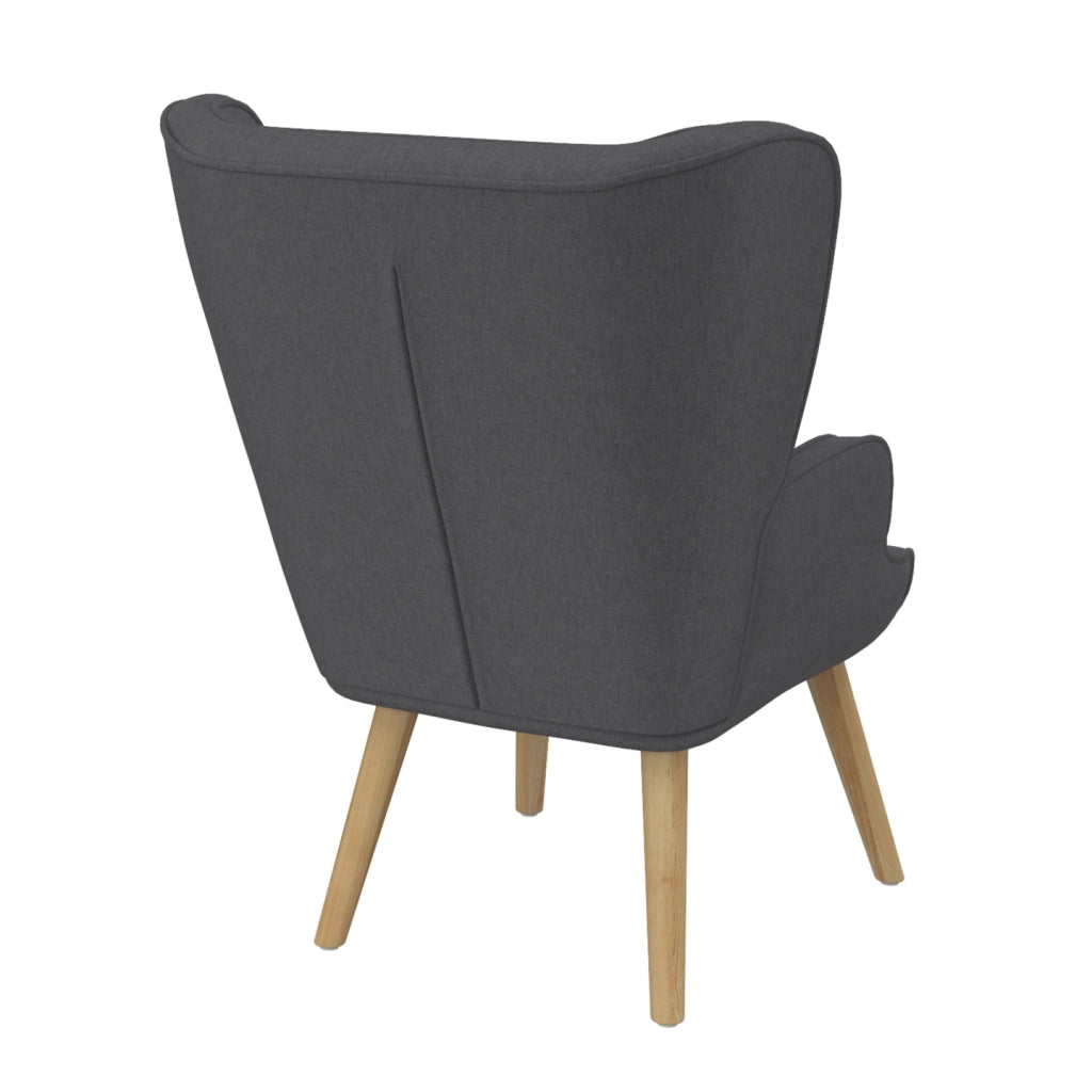 IDMarket - Sillón escandinavo SVEN en tejido gris antracita