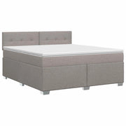 Letto box spring con materasso Tortora 140 x 200 cm Tessuto 3450499