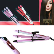 Trade Shop - Piastra Per Capelli Professionale Effetto Ricci Onde Ceramica Max 220° Sn 720 -