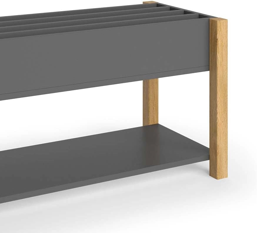 Scaffale per bambini Malia, Grigio, 80 x 46 cm, autoportante per riporre giocattoli e libri