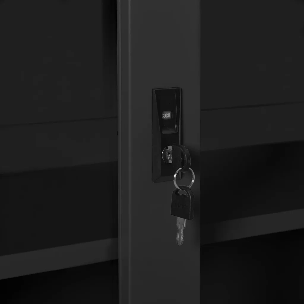 Armadio con Ante Scorrevoli Antracite 90x40x90 cm in Acciaio 335957