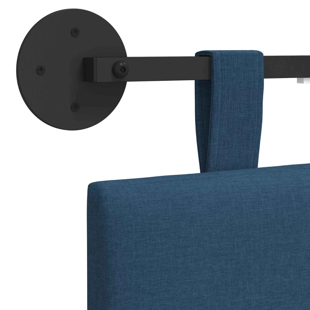 Testiera | Testata sospesa Con luce LED Blu Tessuto