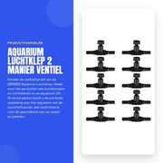 Luce aeree per acquario - 10 pezzi - valvola di ventilazione - plastica - nero - diametro connettore 4,7 mm